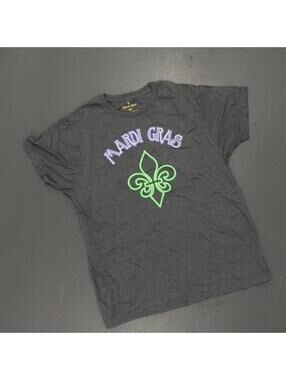 Mardi Gras Men's Grey and Black Tshirt